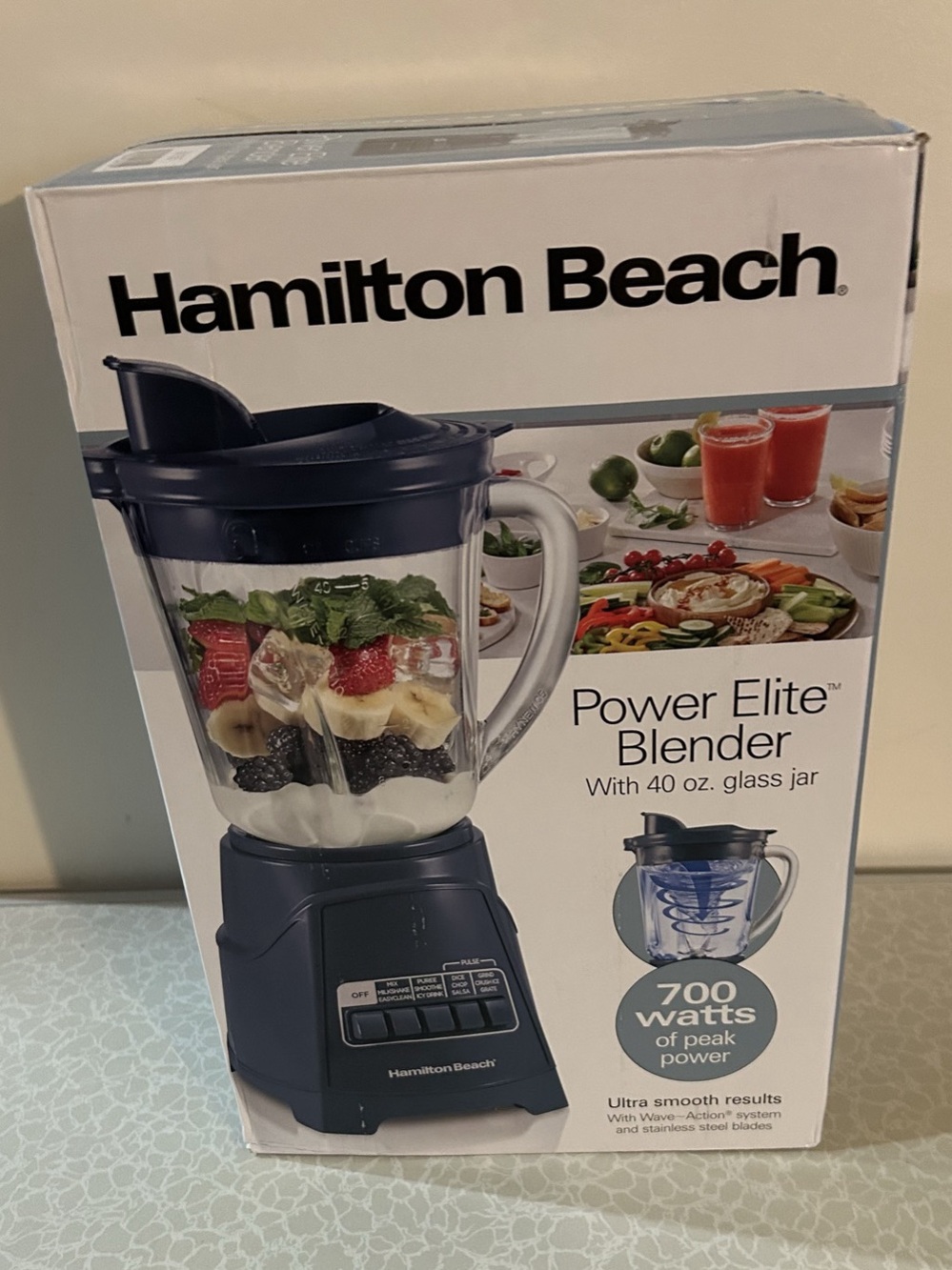 Hamilton Beach Power Elite Blender 40 oz Glass Jar Blender NWT